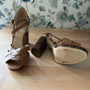 Michael Kors Tan Strappy Heels